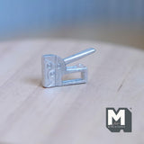 Miniature Staple Gun 1:12 Scale Dollhouse Stapler 11/16 inch tall (metal) (silver) - G080