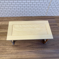 Dollhouse Dining Table 1:12 Scale Unfurnished Miniature Kitchen Table Unpainted Furniture 5-7/8 inch long (wood) - C008