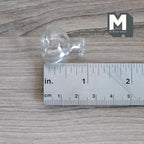 1:12 Scale Miniature Clear Glass Bottle Vase, Round Bulb Shape, Long Neck, 1 inch tall, DIY Dollhouse Supply (A)