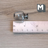 1:12 Dollhouse Supplies Miniature Small Clear Gray Glass Bottle Flower Vase (F)