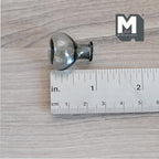 Vase miniature en verre à l'échelle 1:12, corps rond avec col évasé, 2,5 cm de hauteur, fournitures pour maison de poupée DIY (gris) (G)