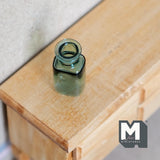 Miniature Glass Vase 1:12 Scale Water Bottle Dollhouse Supplies Decoration 1-1/8 inch tall (green) (M)