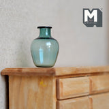 1:12 Dollhouse Supplies Miniature Small Clear Green Glass Bottle / Glass Green Flower Vase (R)