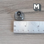 1:12 Scale Miniature Glass Bottle Vase, Squat Round Body, 13/16 inch tall, DIY Dollhouse Supply (gray) (Y)
