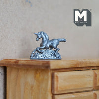 Miniature Metal Unicorn , 1:12 Dollhouse Decoration Unicorn - C025