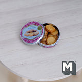 1:12 Dollhouse Miniature Butter Cookies Can with 7 Cookies - E033