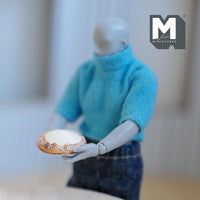 Miniature Pie on Metal Plate 1:12 Dollhouse Food Baked Pie Tar Fruit Cake 13/16 inch dia. (e) - E018