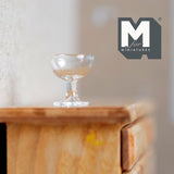 Miniature Balloon Glass 1:12 Scale Miniature Goblet Large Wine Glass 3/4 inch tall (X)