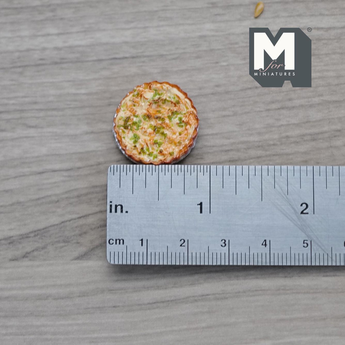 Miniature Pie on Metal Plate 1:12 Dollhouse Supplies Food Baked Pie Tar Fruit Cake 13/16 inch dia. - E018