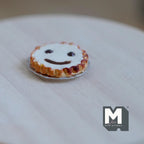 Miniature Pie on Metal Plate 1:12 Dollhouse Supplies Food Baked Pie Tar Fruit Cake 13/16 inch dia. - E018