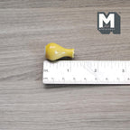1:12 Scale Miniature Ceramic Pear Shaped Vase with Flared Lip, 1-1/16 inch tall, DIY Dollhouse Supply (yellow)