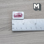 1:12 Scale Miniature Raw Steak Slice on White Tray, 1 inch long, DIY Dollhouse Supply (non edible)