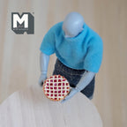 1:12 Scale Miniature Lattice Top Berry Pie on Metal Plate, 13/16 inch dia., DIY Dollhouse Supply