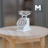 Dollhouse Supplies Miniature  kitchen scale, Tiny food scale 1:12 scale (White) - C093