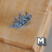 Dollhouse Miniature Metal Clipper Ship / Sailing Ship Model / Sailboat (metal)- H025