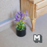 Dollhouse Supplies potted plants dolls house decoration living room 1 12th scale miniature (purple) - B057