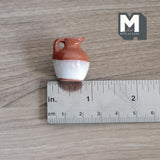 1:12 Dollhouse Supplies Miniature Clay Pottery Art Jug, Miniature Flowerpot with Handle - B076