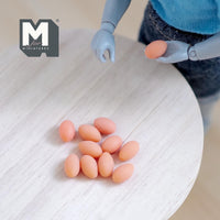 Miniature Eggs 1:12 Scale Chicken Eggs Set of 10 (resin) (non edible) - E032