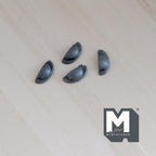 1:12 Scale Miniature Gray Half Moon Cabinet Pulls, Set of 4, 3/8 inch