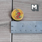 1:12 Scale Miniature Santa Candy Tin, Round, Filled with Red and White Candies, 15/16 inch dia., DIY Dollhouse Supply