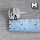 Miniature Skull Candle 1:12 Scale Dollhouse Supplies Skull Cake and Candle 1-5/16 inch tall (cast resin) - C086