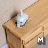 Miniature Skull Candle 1:12 Scale Dollhouse Supplies Skull Cake and Candle 1-5/16 inch tall (cast resin) - C086