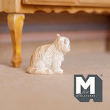 Miniature Orange Cat 1:12 Scale Dollhouse Supplies Animal Kitty Cat (cast resin) (orange) - C058