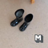 Miniature Rain Boots 1:12 Scale Dollhouse Rubber Boots (plastic) (black) - B077