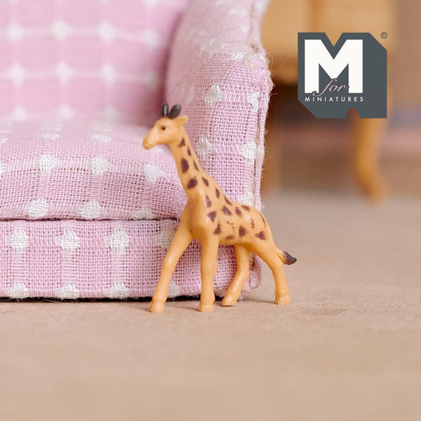 Miniature Giraffe Doll 1:12 Scale Dollhouse Animal Decoration 1-5/16 inch tall - G039