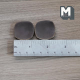 Miniature Ceramic Dining Plates 1:12 Scale Dollhouse Supplies Tableware Plates Set of 2 , 1-3/16 inch wide (dark brown) - A083