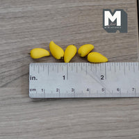 Miniature Mangoes 1:12 Scale Dollhouse Fruit 5 x mango 9/16 inch long - D059