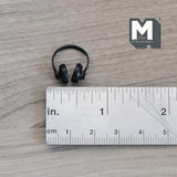 Miniature Headphone 1:12 Scale Dollhouse Headset Over Ear Headphone (plastic) (black) (non working) - G043