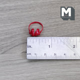 Miniature Headphone 1:12 Scale Dollhouse Supplies Headset Over Ear Headphone  (red) (non working) - G043