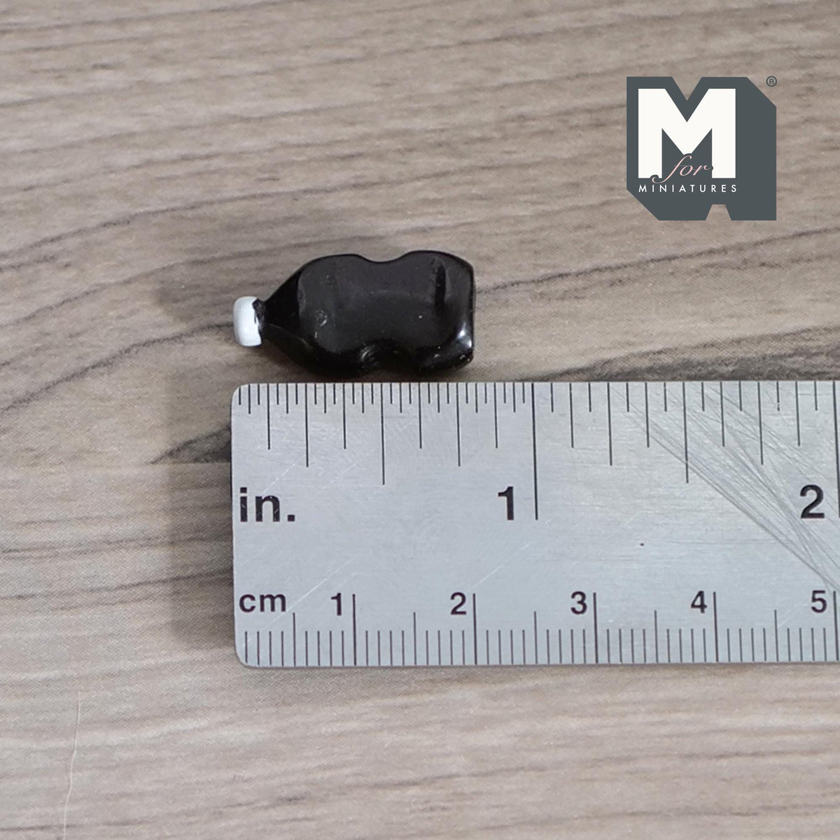 1:12 Scale Miniature BBQ Sauce Bottle, 13/16 inch tall, DIY Dollhouse Supply (dark brown)