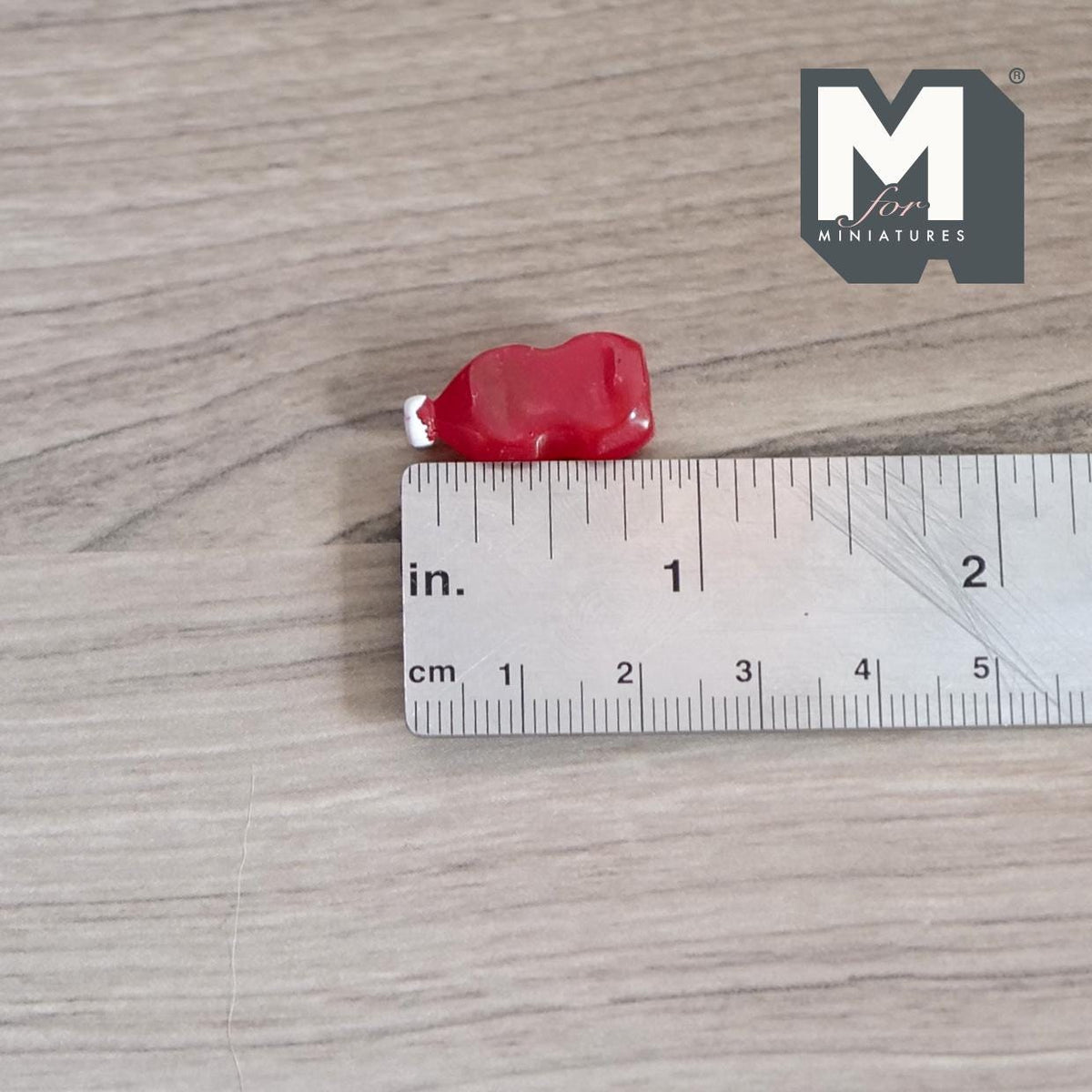 1:12 Scale Miniature Ketchup Bottle, 13/16 inch tall, DIY Dollhouse Supply (red)