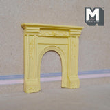 Dollhouse Supplies Fireplace Unpainted 1:12 Scale Miniature Fireplace 4 inch wide (cast resin) (cream) - K033