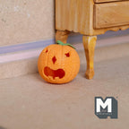 1:12 Dollhouse Supplies Miniature Halloween Clay Pumpkin Face - J028
