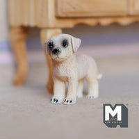 Miniature Standing Labrador Puppy 1:12 Scale Diorama Dog 1-1/4 inch tall (cast resin) (cream) - C062