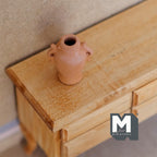1:12 Scale Miniature Terracotta Clay Amphora Vase with Two Handles, 1-1/8 inch tall, DIY Dollhouse Supply