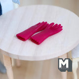 Miniature Dish Washing Glove 1:12 Scale Dollhouse Supplies Kitchen Accessories  (red) - F033