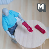 Miniature Dish Washing Glove 1:12 Scale Dollhouse Supplies Kitchen Accessories  (red) - F033