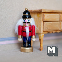 Dollhouse Christmas Decoration Miniature Long Hair Soldier Standing 3-1/8 inch tall (wood) -