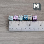 1:12 Scale Miniature Wrapped Gift Boxes, Square Cubes with Ribbons, Set of 6, 3/8 inch cube, DIY Dollhouse Supply (pastel)