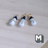 Miniature Snowman Ornaments 1:12 Scale Dollhouse Christmas Tree Decorations Set of 3 , 9/16 inch tall (plastic) - G070