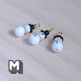 Miniature Snowman Ornaments 1:12 Scale Dollhouse Christmas Tree Decorations Set of 3 , 9/16 inch tall (plastic) - G070