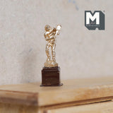 Miniature Tennis Trophy 1:12 Scale Dollhouse Decoration Tennis Award Cup 1-1/8 inch tall - G096