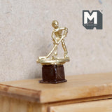 Miniature Hockey Trophy 1:12 Scale Dollhouse Supplies Decoration Hockey Award Cup 1-3/16 inch tall - G096