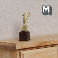 Miniature Soccer Trophy 1:12 Scale Dollhouse Decoration UK Football Award Cup 1-1/16 inch tall - G096