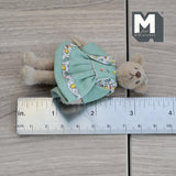 Miniature Plush Bear in One Piece Dress Dollhouse Lady Bear 3-1/8 inch tall (from WMB) - H047