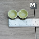 Dollhouse Miniature ceramic Bowl set of 2 (green) - A039